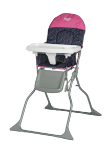 lot 631 image: Cosco Simple Fold High Chair with Tray Navy Glam