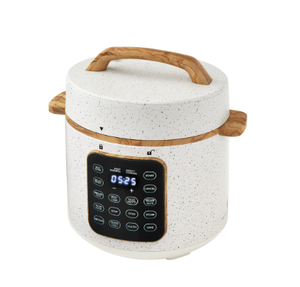 lot 633 image: The Pioneer Woman Linen Speckle 6-Quart Pressure Cooker with Touch Control Display