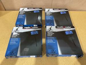 lot 171 image: LOT OF 4 Health o meter LCD Carbon Fiber Digital Body Weight Scale, 400lb Capacity