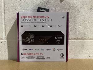 lot 556 image: CORE Digital Converter, Ematic Digital TV Converter Box with Recording, Playback, & Parental Controls, AT103B