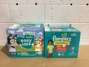lot 572 image: LOT OF 2 Pampers Training Underwear Size 4