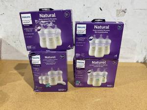 lot 480 image: LOT 4 Philips Avent Bottles 0m-1m