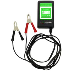 lot 512 image: Universal Power Group 12V Dual-Stage Charger with Clips
