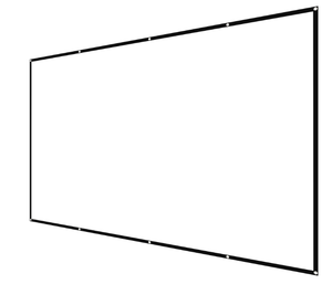 lot 513 image: LOT OF 3 onn. IndoorOutdoor Folding Projector Screen, White