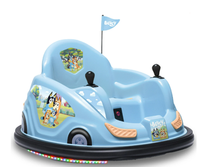lot 635 image: 6V Bluey Bumper Car Ride on Toy for Children