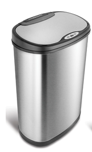 lot 643 image: Nine Stars 13.2 Gallon Stainless Steel Trash Can