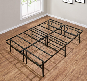 lot 656 image: Mainstays 14 High Profile Foldable Steel Full Platform Bed Frame, Black