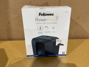 lot 194 image: Fellowes LX50-RS 9-Sheet Cross Cut Paper Personal Shredder