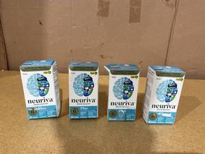 lot 208 image: LOT OF 4 Neuriva Plus Brain Health Supplement, Vitamins B12 & B6, Support for Memory and Focus, 30ct Capsules