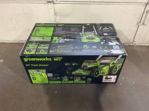 lot 38 image: Greenworks 60V 21 Self Propelled Lawn Mower with (1) 8.0 Ah Battery & Rapid Charger 2546402