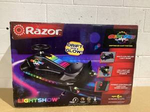 lot 597 image: Crazy Cart Shift Lightshow by Razor - 12V Electric Drifting Go-Kart for Kids Ages 6, up to 8 mph