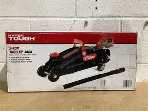 lot 698 image: Hyper Tough T22007D Trolley Jack, 2 Ton Black and Red