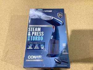 lot 662 image: Conair Handheld Garment Steamer for Clothes, Turbo ExtremeSteam 1550W