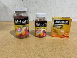 lot 728 image: LOT OF 3 Airborne Immune Support Supplements