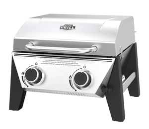 lot 40 image: Expert Grill 2-Burner Tabletop Gas Grill, Stainless Steel, 13,000 BTUs