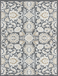 lot 180 image: Mainstays Damask Charcoal, Indoor Area Rug