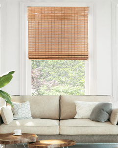 lot 211 image: LOT OF 4 CHICOLOGY Cordless Bamboo Roman Shade, Squirrel