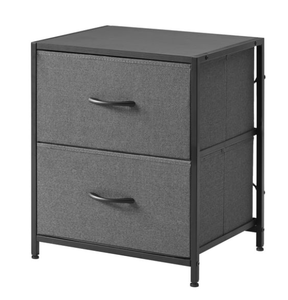 lot 659 image: Mainstays 2 Drawer Fabric Storage Nightstand