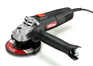 lot 677 image: Hyper Tough 6 Amp Corded Angle Grinder with Handle, Adjustable Guard, 4-12 Inch Grinding Wheel & Wrench