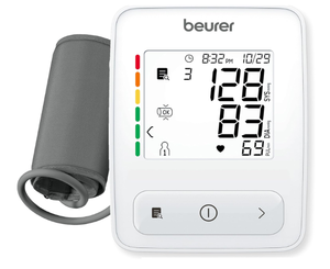 lot 320 image: Beurer Auto 400 Upper Arm Blood Pressure Monitor, Universal Cuff for Standard to Large Arms, Accurate Blood Pressure Machine with Color Coded Results and Irregular Heartbeat Detection