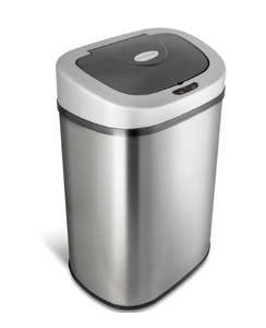 lot 340 image: Nine Stars 21.1 Gallon Trash Can, Motion Sensor Touchless Kitchen Trash Can, Stainless Steel
