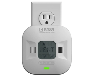lot 449 image: Knox Safety Plugin Carbon Monoxide Detector, Voice Alert & LCD Display, 10-Year Battery Backup