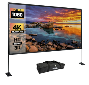 lot 605 image: Onn. 120 Portable IndoorOutdoor 169 Projection Screen