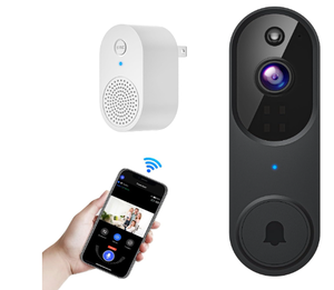lot 606 image: Wireless Wi-Fi Video Doorbell Camera with Two Way Audio, AI Motion Detection, Night Vision and Cloud Storage, 2.4G Wi-Fi only