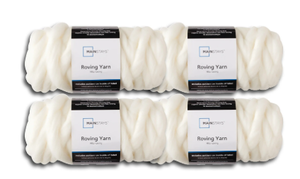 lot 712 image: LOT OF 4 Mainstays Super Bulky Acrylic Ivory Yarn