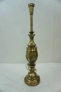 lot 46 image: Vintage Brass Stiffel Lamp 32 tall