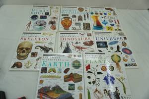 lot 52 image: Book Lot Eyewitness Visual Dictionaries 8ct set