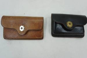 lot 62 image: 2 vintage leather field cases