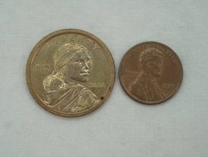 lot 24 image: 2000 P Sacagawea Coin and 1979 Penny