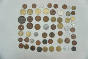 lot 26 image: Foreign Coin Lot & Buffalo Nickel