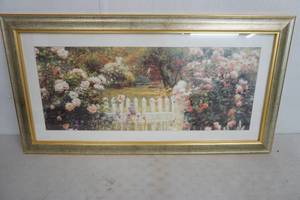 lot 122 image: garden print 37.5x20