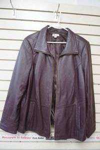 lot 127 image: Womens Leather Jacket Size 2X d&co. purple