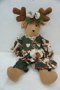 lot 138 image: Vintage handmade ragdoll Reindeer
