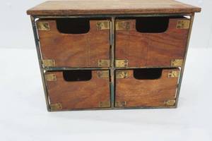 lot 159 image: 1x6x9 repurposed antique shelfdrawers