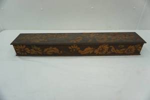 lot 161 image: Antique (carved in 1905) cupboardbox