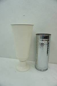 lot 203 image: 2 vases 15 & 12 tall