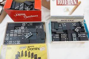 lot 210 image: Vintage dominoes lot