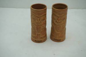 lot 219 image: tiki vases (Florida) 6tall