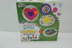 lot 233 image: Mold and Paint Garden Stepping Stones (in box)