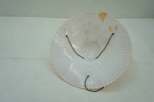 lot 239 image: vintageantique glass lamp shade 11 diameter