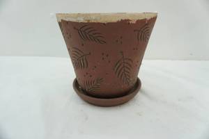 lot 278 image: terracotta planter 7 tall