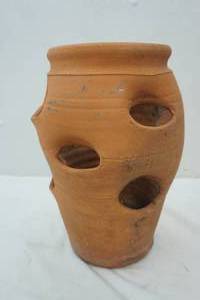 lot 281 image: terracotta strawberry planter 15 tall