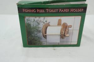 lot 372 image: Fishing reel toilet paper holder