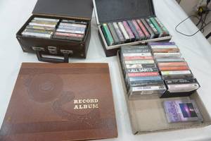 lot 390 image: vintage record albums, cassettes