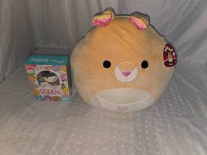 lot 12 image: kangaroo squshmallow and take 4 squishmallow brand toy