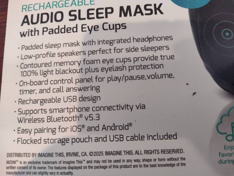Nizoni Audio Sleep Mask *New* | Fab Finds April Warehouse Sale #3